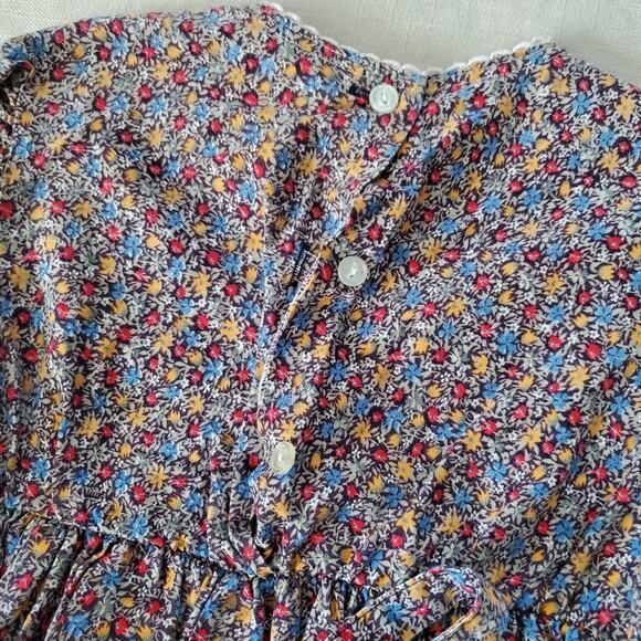 Vintage Brown Floral Dress 4t - Picture 3 of 7